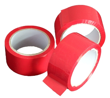 1 Roll of Red Coloured Low Noise Packing Tape 50mm x 66m